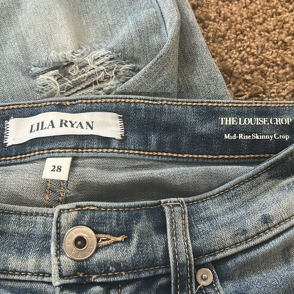 Lila Ryan The Louise Crop Mid Rise Skinny Crop Jeans - Picture 2 of 4